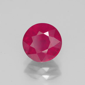 Rubi vermelho natural 1,78ct, corte redondo, SI