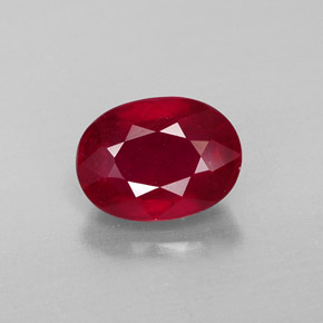 Rubi vermelho natural 1,83ct, corte oval, VS-SI