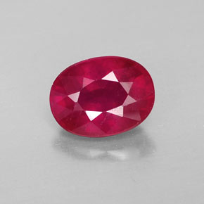Rubi vermelho natural 2,02ct, corte oval, VS-SI