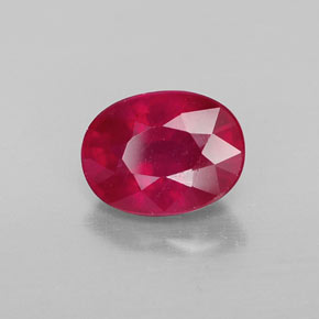Rubi vermelho natural 2,02ct, corte oval, VS-SI