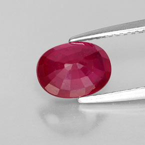 Rubi vermelho natural 2,02ct, corte oval, VS-SI