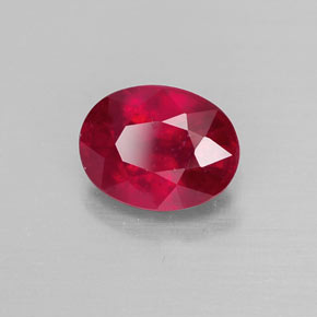 Rubi vermelho natural 1,76ct, corte oval, VS-SI