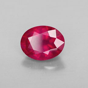 Rubi vermelho natural 1,81ct, corte oval, VS-SI