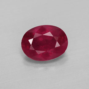 Rubi vermelho natural 1,82ct, corte oval, VS-SI