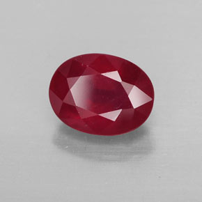 Rubi vermelho natural 2,11ct, corte oval, VS-SI