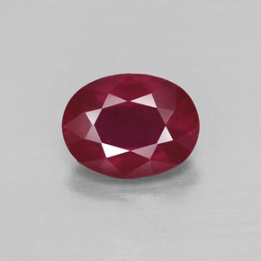Rubi vermelho natural 1,83ct, corte oval, VS-SI