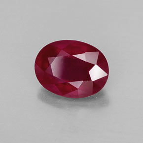 Rubi vermelho natural 1,83ct, corte oval, VS-SI