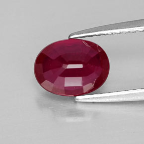 Rubi vermelho natural 1,83ct, corte oval, VS-SI