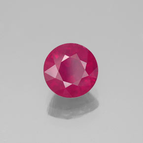 Rubi vermelho natural 1,88ct, corte redondo, VS-SI