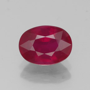 Rubi vermelho natural 1,86ct, corte oval, VS-SI