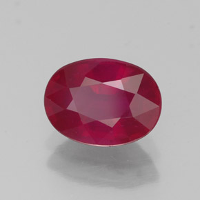 Rubi vermelho natural 1,86ct, corte oval, VS-SI