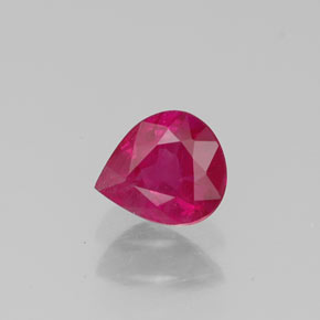 Rubi vermelho natural 0,50ct, formato de pêra, VS-SI