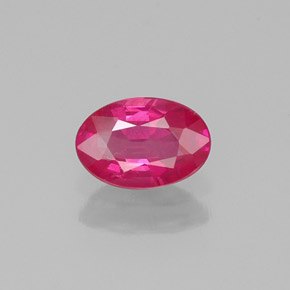 Rubi vermelho natural 0,32ct, corte oval, VS-SI