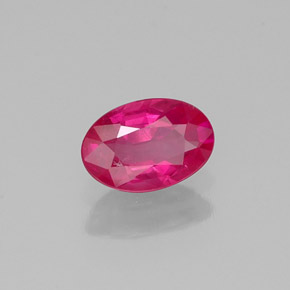 Rubi vermelho natural 0,32ct, corte oval, VS-SI