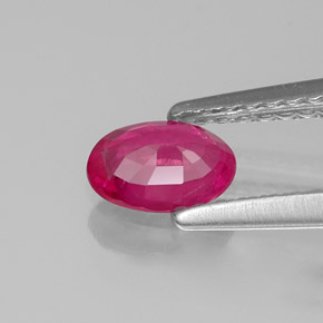 Rubi vermelho natural 0,32ct, corte oval, VS-SI