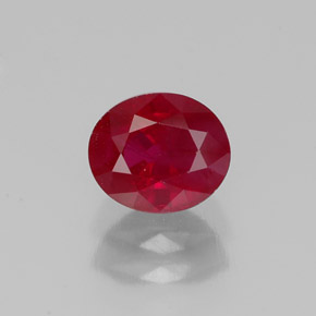 Rubi vermelho natural 1,07ct, corte oval, SI
