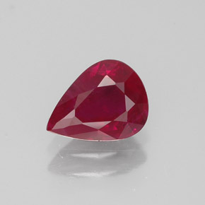 Rubi vermelho natural 1,07ct, formato de pêra, VS-SI