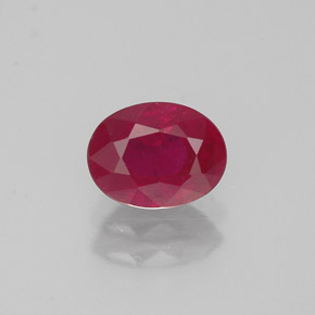 Rubi vermelho natural 1,12ct, corte oval, VS-SI