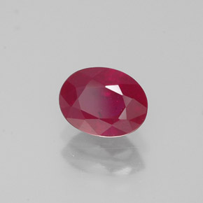 Rubi vermelho natural 1,12ct, corte oval, VS-SI