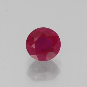 Rubi vermelho natural 1,08ct, corte redondo, VS-SI