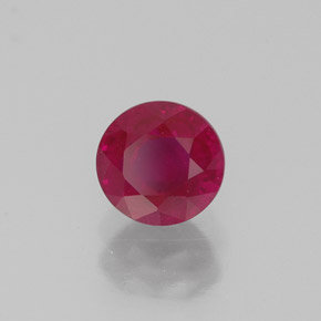 Rubi vermelho natural 1,08ct, corte redondo, VS-SI