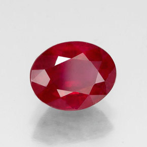 Rubi vermelho natural 2,49ct, corte oval, VS-SI