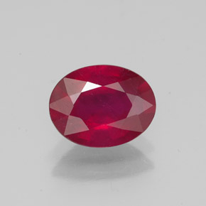 Rubi vermelho natural 1,93ct, corte oval, VS-SI