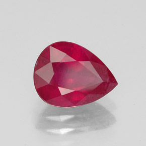 Rubi vermelho natural 2,03ct, formato de pêra, VS-SI