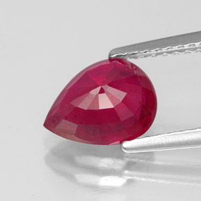 Rubi vermelho natural 2,03ct, formato de pêra, VS-SI
