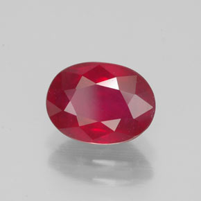 Rubi vermelho natural 1,90ct, corte oval, VS-SI