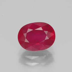Rubi vermelho natural 1,86ct, corte oval, VS-SI