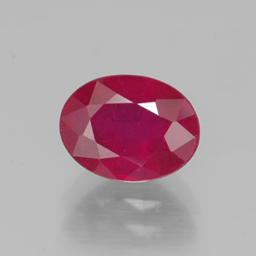 Rubi vermelho natural 1,91ct, corte oval, VS-SI