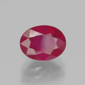 Rubi vermelho natural 1,91ct, corte oval, VS-SI