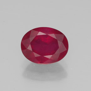 Rubi vermelho natural 1,78ct, corte oval, VS-SI