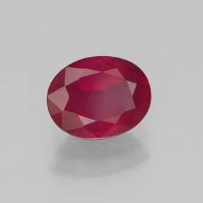 Rubi vermelho natural 1,78ct, corte oval, VS-SI
