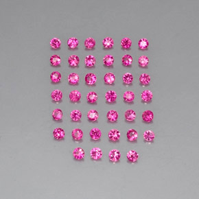 Pedras preciosas de rubi rosa natural de  ct, corte redondo, VVS-VS