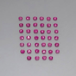 Pedras preciosas de rubi rosa natural de  ct, corte redondo, VVS-VS