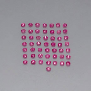 Pedras preciosas de rubi vermelho natural de  ct, corte redondo, VVS-VS