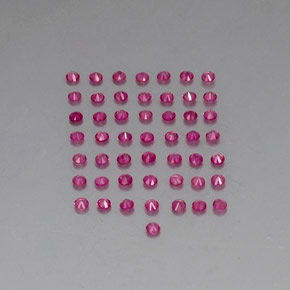 Pedras preciosas de rubi vermelho natural de  ct, corte redondo, VVS-VS