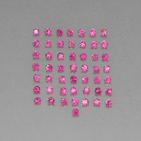 Pedras preciosas de rubi rosa natural de  ct, corte redondo, VVS-VS