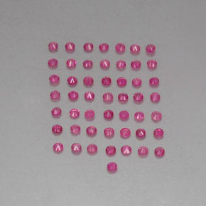 Pedras preciosas de rubi rosa natural de  ct, corte redondo, VVS-VS