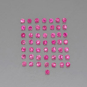 Pedras preciosas de rubi rosa natural de  ct, corte redondo, VVS-VS