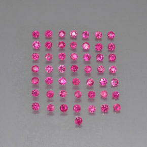 Pedras preciosas de rubi rosa natural de  ct, corte redondo, VVS-VS