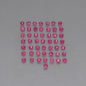 Pedras preciosas de rubi rosa natural de  ct, corte redondo, VVS-VS