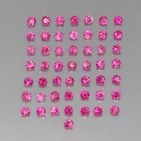 Pedras preciosas de rubi rosa natural de  ct, corte redondo, VVS-VS