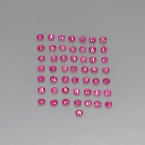 Pedras preciosas de rubi rosa natural de  ct, corte redondo, VVS-VS