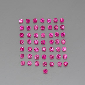 Pedras preciosas de rubi rosa natural de  ct, corte redondo, VVS-VS