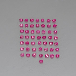 Pedras preciosas de rubi rosa natural de  ct, corte redondo, VVS-VS