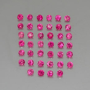 Pedras preciosas de rubi rosa natural de  ct, corte redondo, VVS-VS