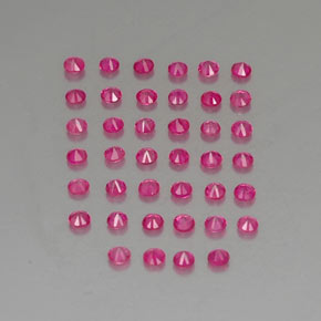 Pedras preciosas de rubi rosa natural de  ct, corte redondo, VVS-VS